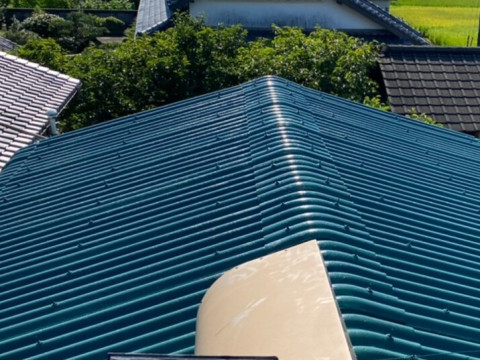 波スレート屋根塗装